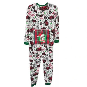 Buc-ees One Piece Footless Christmas Pajamas Double Sided Adult Size 2X